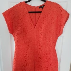 Orange Eyelet Dress